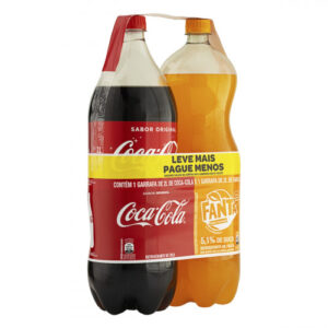 REFRIGERANTE  COCA-COLA + FANTA LARANJA PET (NOVO)2l