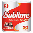 PAPEL HIGIÊNICO SUBLIME F.S NEUT. 30m C/4
