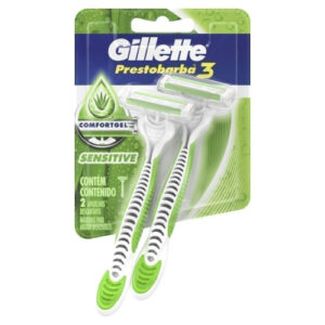 APARELHO DE BARBEAR GILLETTE PRESTOB. 3 SENSE CARE 1x2