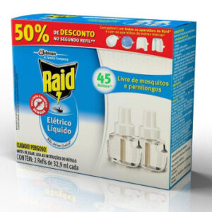 REPELENTE ELET. RAID LIQ. 45N 2RF 32,9ml