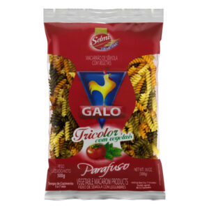 MACARRÃO GALO PARAFUSO TRICOLOR VERM. 500g