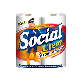 PAPEL TOALHA SOCIAL CLEAN C/2