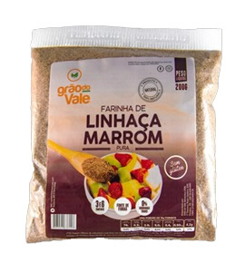 FARINHA LINHACA GRAO DO VALE MARROM 200g