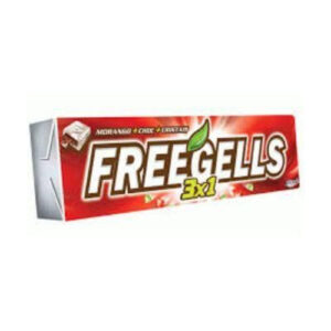 BALA DURA FREEGELLS DROPS 3x1 MORANGO/CH. 31,3g
