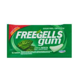 GOMA DE MASCAR FREEGELLS GUM MENTA 8g