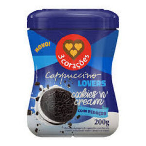 MISTURA CAPPUCCINO 3 CORAÇÕES  LOVERS COOKIES´N´CR. 200g