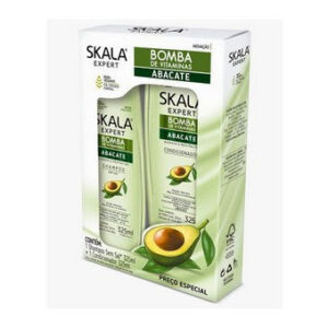 KIT SHAMPOO + CONDICIONADOR SKALA BOMB. ABACATE 650ml