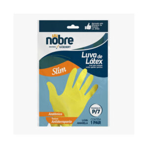 LUVA LATEX NOBRE SLIM AMARELA P