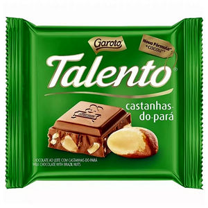 BARRA DE CHOCOLATE GAROTO TALENTO CASTANHAS DO PARÁ 85g