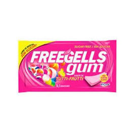 GOMA DE MASCAR FREEGELLS GUM TUTTI-FRUTTI 8g