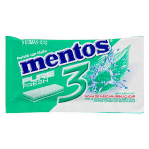GOMA DE MASCAR MENTOS 3L P/FR. SPEARMINT 8,5g