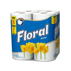 PAPEL HIGIÊNICO FLORAL F.S. NEUTRO L8P7 30m