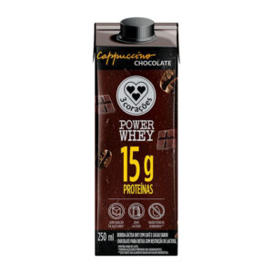 BEBIDA LÁCTEA 3 CORAÇÕES POWER WHEY CAPPUCINO CHOCOLATE 250ml