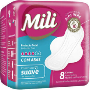 ABSORVENTE MILI PROTEÇÃO TOTAL SV C/AB. C/8