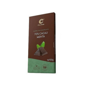 BARRA DE CHOCOLATE CIA DO CACAU 70% COM MENTA 100g