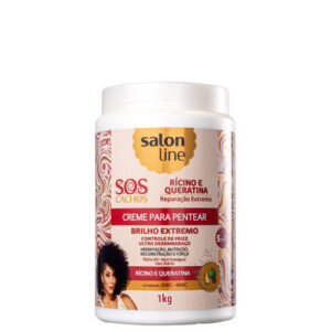 CREME PARA PENTEAR SALON LINE RICINIO E QUERATINA 1kg