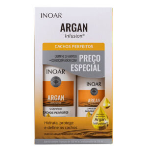 KIT INOAR SH+COND.ARGAN INFUSION CACHOS PERF.750ml